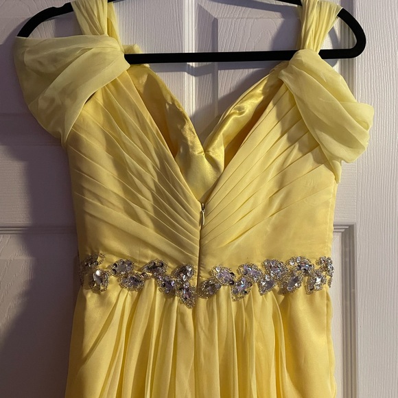 Yellow Pageant Prom Dress - Picture 3 of 3